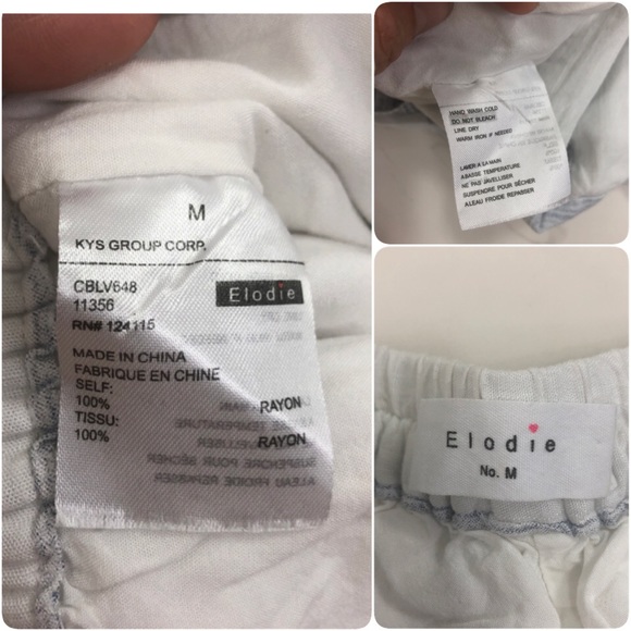 Elodie high waist pleated striped crop pants. Med - Picture 8 of 8